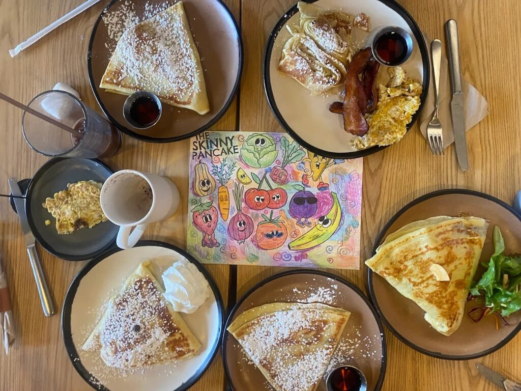 Crepes with skinny pancake kids coloring page